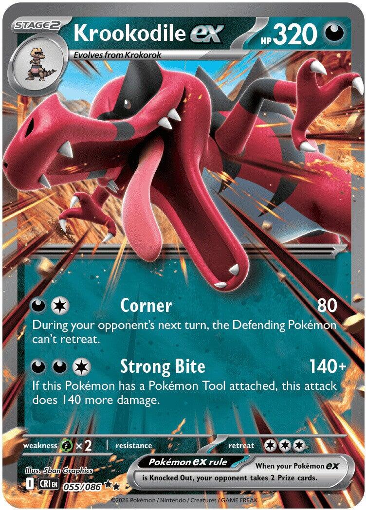 Krookodile ex (055/086) [Mega Evolution: Chaos Rising] | Black Swamp Games