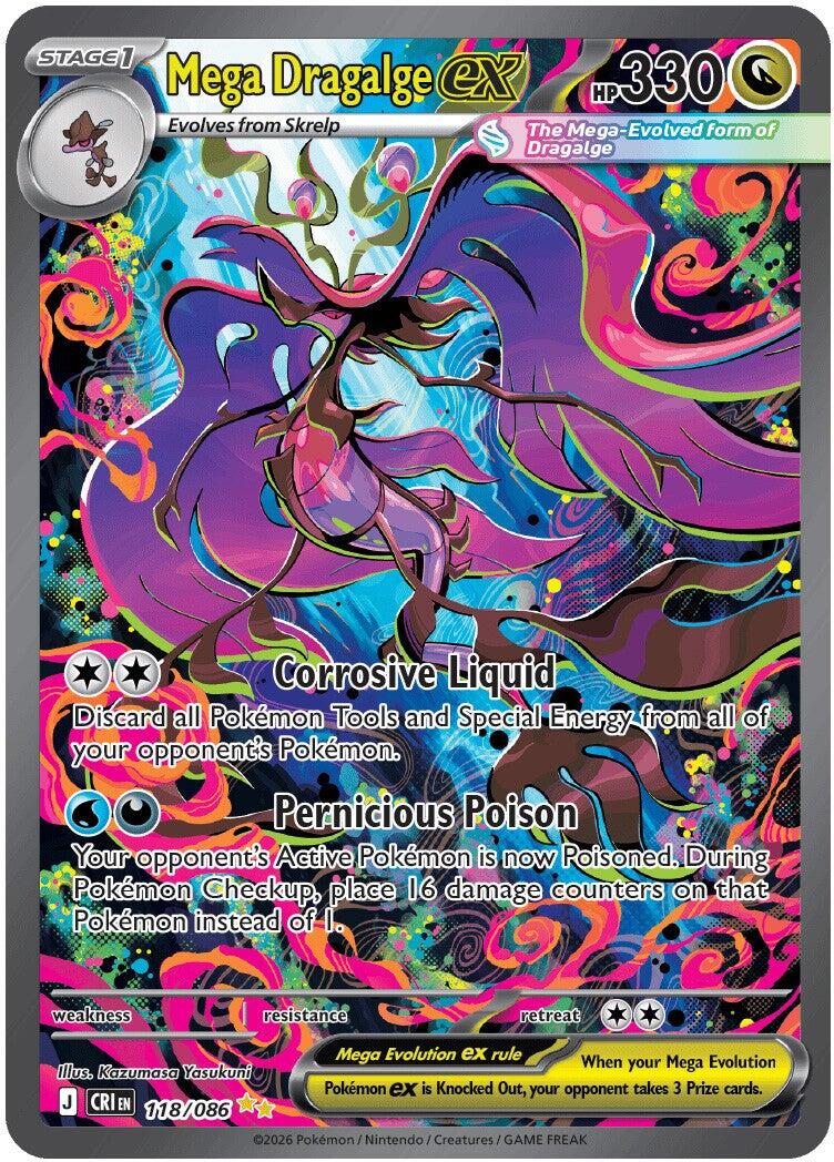 Mega Dragalge ex (118/086) [Mega Evolution: Chaos Rising] | Black Swamp Games