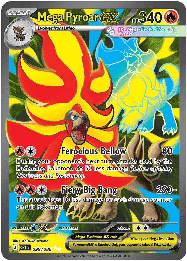 Mega Pyroar ex (099/086) [Mega Evolution: Chaos Rising] | Black Swamp Games