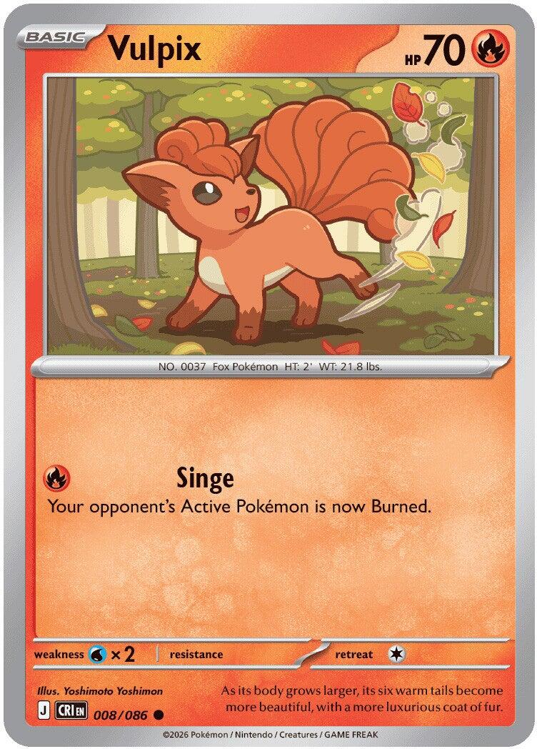 Vulpix (008/086) [Mega Evolution: Chaos Rising] | Black Swamp Games