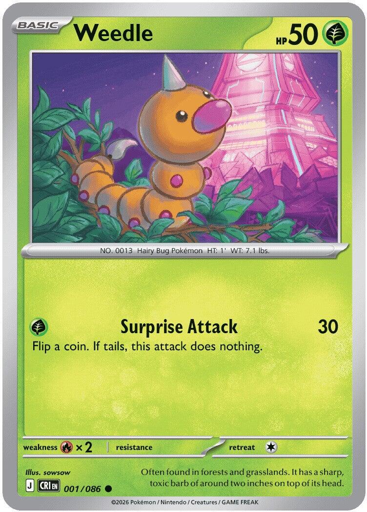 Weedle (001/086) [Mega Evolution: Chaos Rising] | Black Swamp Games