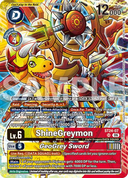 ShineGreymon // GeoGrey Sword [ST24-07] (Dual Revolution Release Event Participant) [Dual Revolution Release Event] | Black Swamp Games