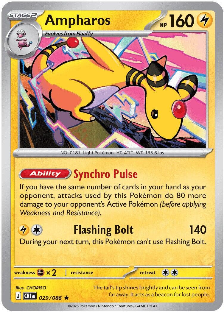 Ampharos (029/086) (Deck Exclusive) [Mega Evolution: Chaos Rising] | Black Swamp Games