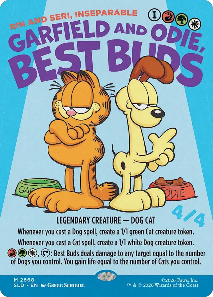 Garfield and Odie, Best Buds - Rin and Seri, Inseparable [Secret Lair Drop Series] | Black Swamp Games