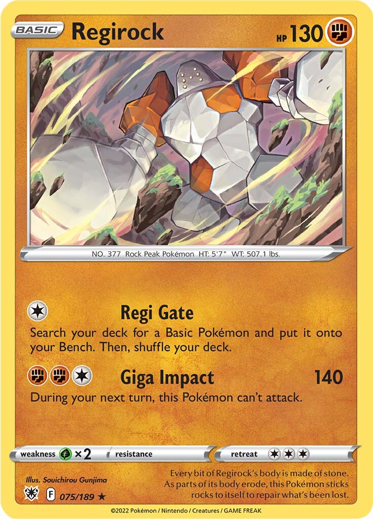 Regirock (075/189) [Sword & Shield: Astral Radiance] | Black Swamp Games