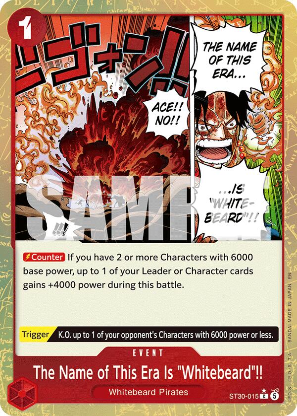The Name of This Era Is "Whitebeard"!! (Parallel) [Starter Deck EX: Gear 5] | Black Swamp Games