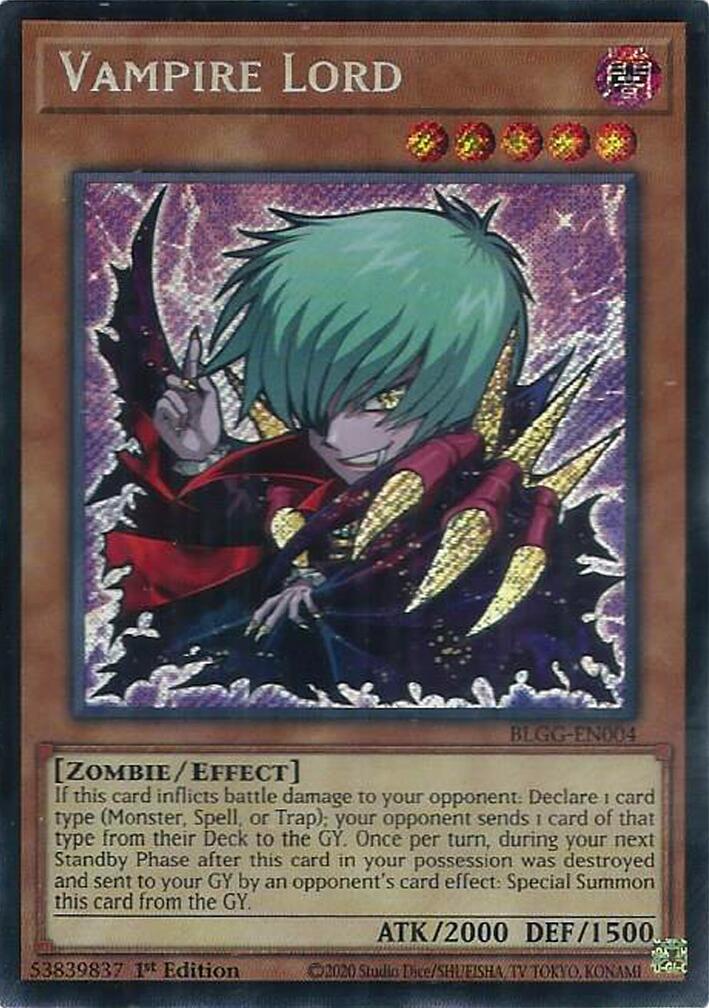 Vampire Lord [BLGG-EN004] Secret Rare | Black Swamp Games