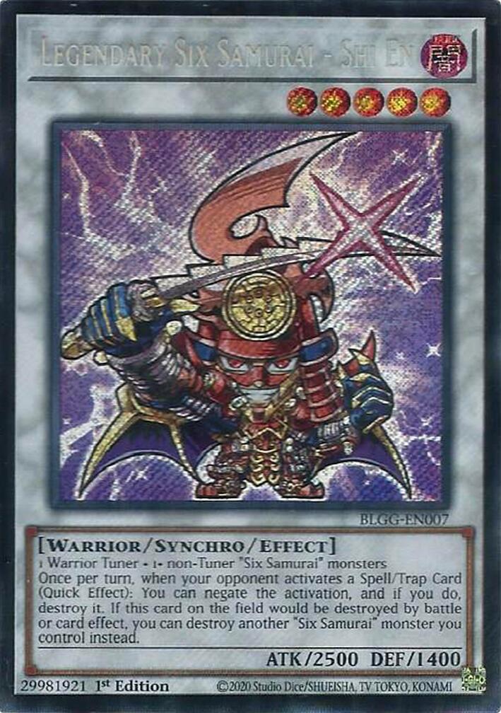 Legendary Six Samurai - Shi En [BLGG-EN007] Secret Rare | Black Swamp Games