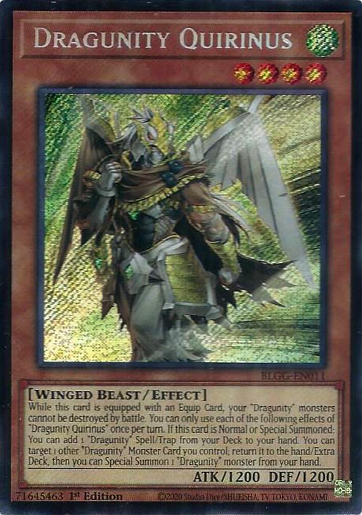 Dragunity Quirinus [BLGG-EN011] Secret Rare | Black Swamp Games