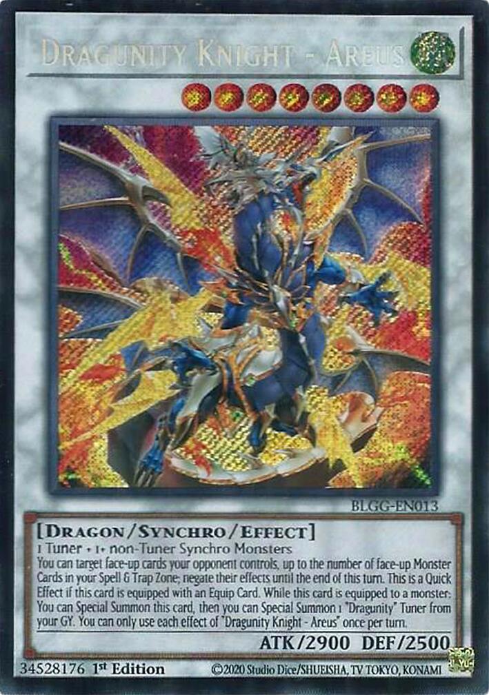 Dragunity Knight - Areus [BLGG-EN013] Secret Rare | Black Swamp Games