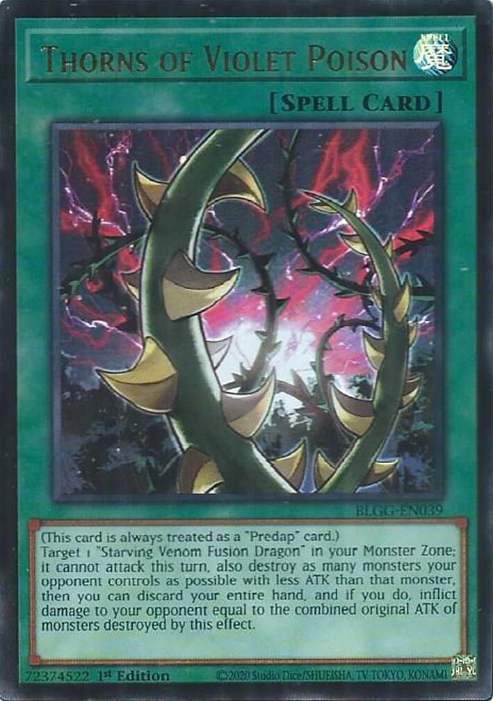 Thorns of Violet Poison [BLGG-EN039] Ultra Rare | Black Swamp Games