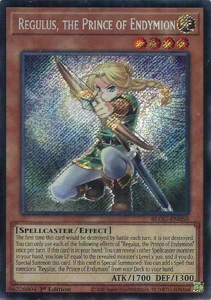 Regulus, the Prince of Endymion [BLGG-EN050] Secret Rare | Black Swamp Games