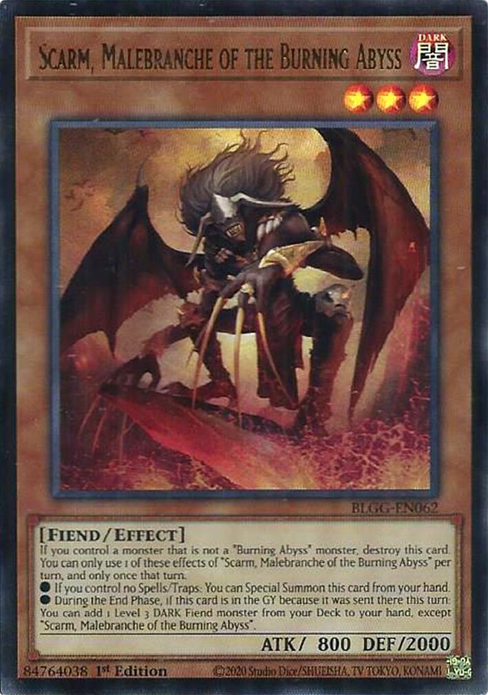 Scarm, Malebranche of the Burning Abyss [BLGG-EN062] Ultra Rare | Black Swamp Games