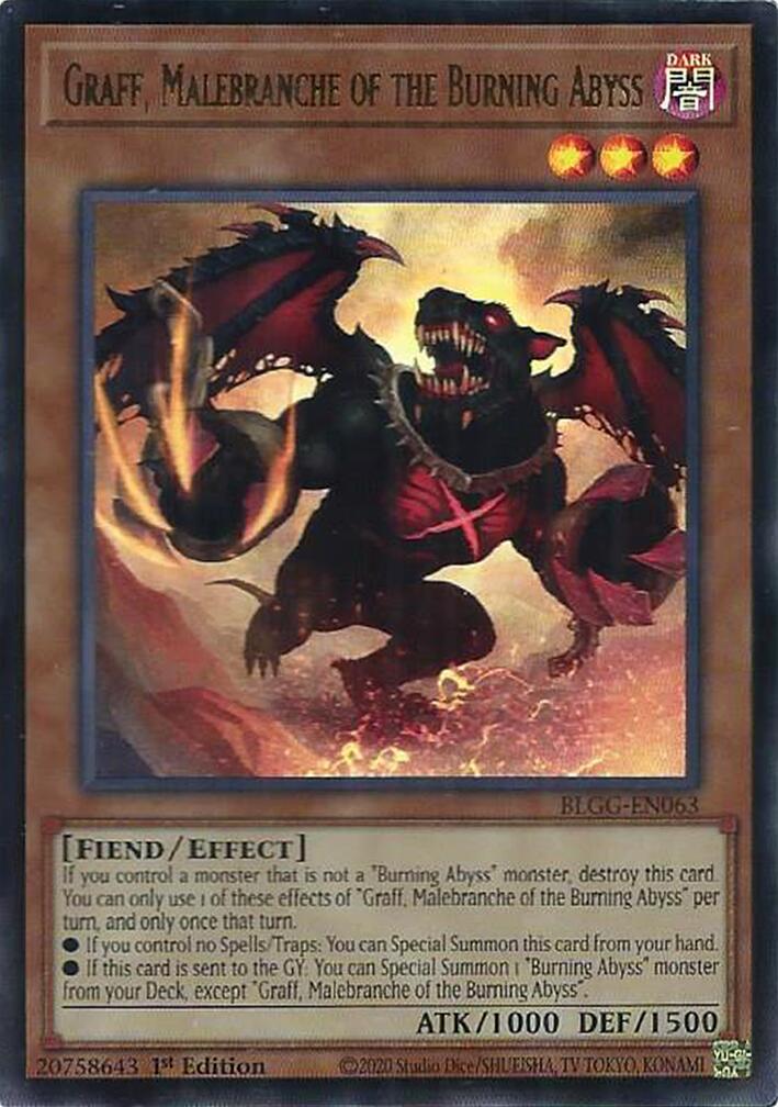 Graff, Malebranche of the Burning Abyss [BLGG-EN063] Ultra Rare | Black Swamp Games