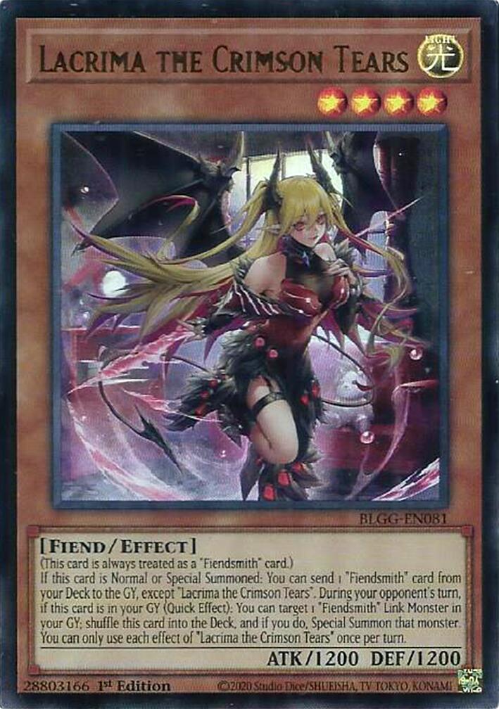 Lacrima the Crimson Tears [BLGG-EN081] Ultra Rare | Black Swamp Games