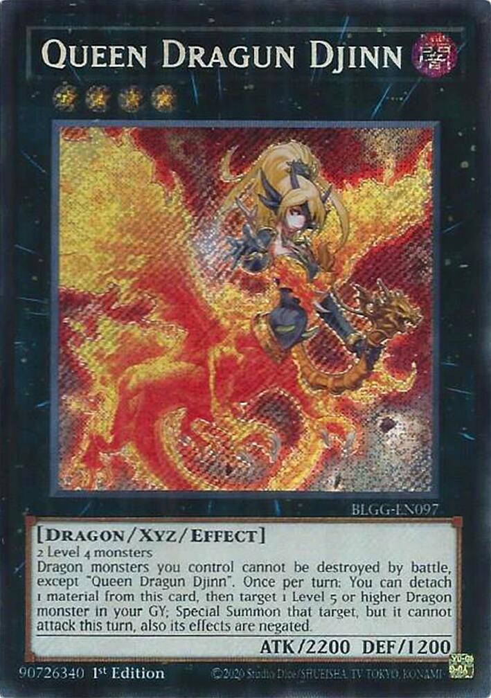 Queen Dragun Djinn [BLGG-EN097] Secret Rare | Black Swamp Games