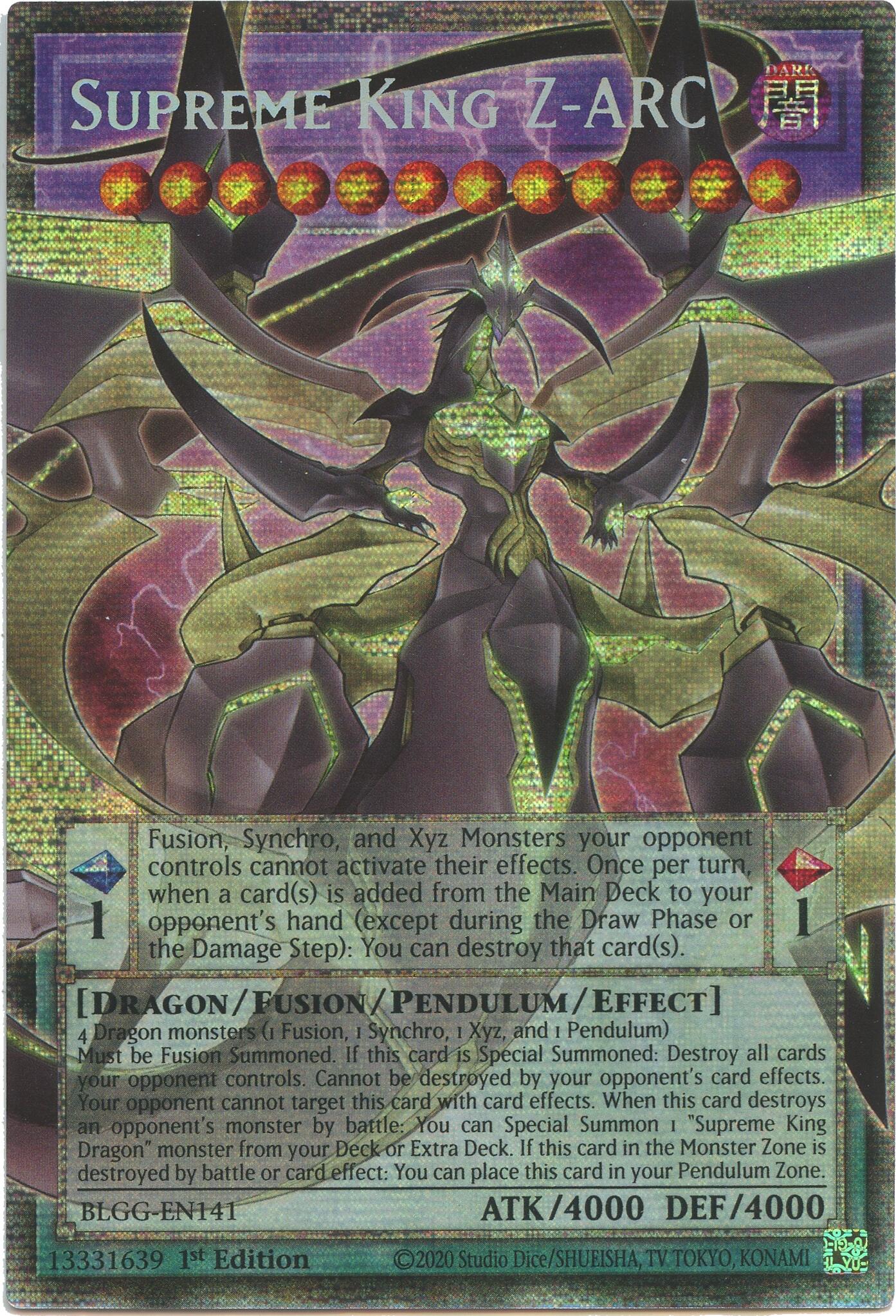 Supreme King Z-ARC (Starlight Rare) [BLGG-EN141] Starlight Rare | Black Swamp Games