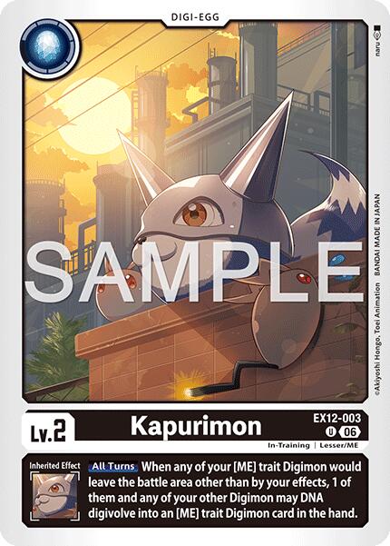 Kapurimon [EX12-003] [Digital World Shambala] | Black Swamp Games