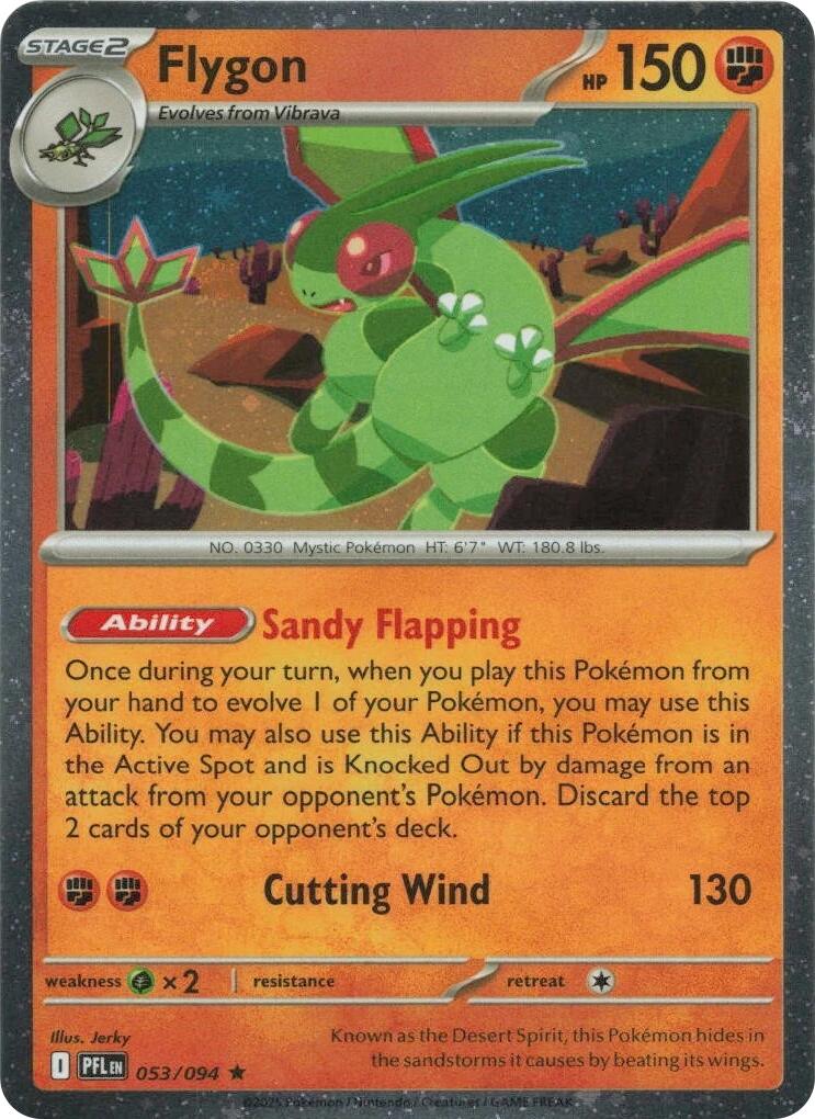 Flygon (053/094) (Cosmos Holo) [Mega Evolution: Phantasmal Flames] | Black Swamp Games