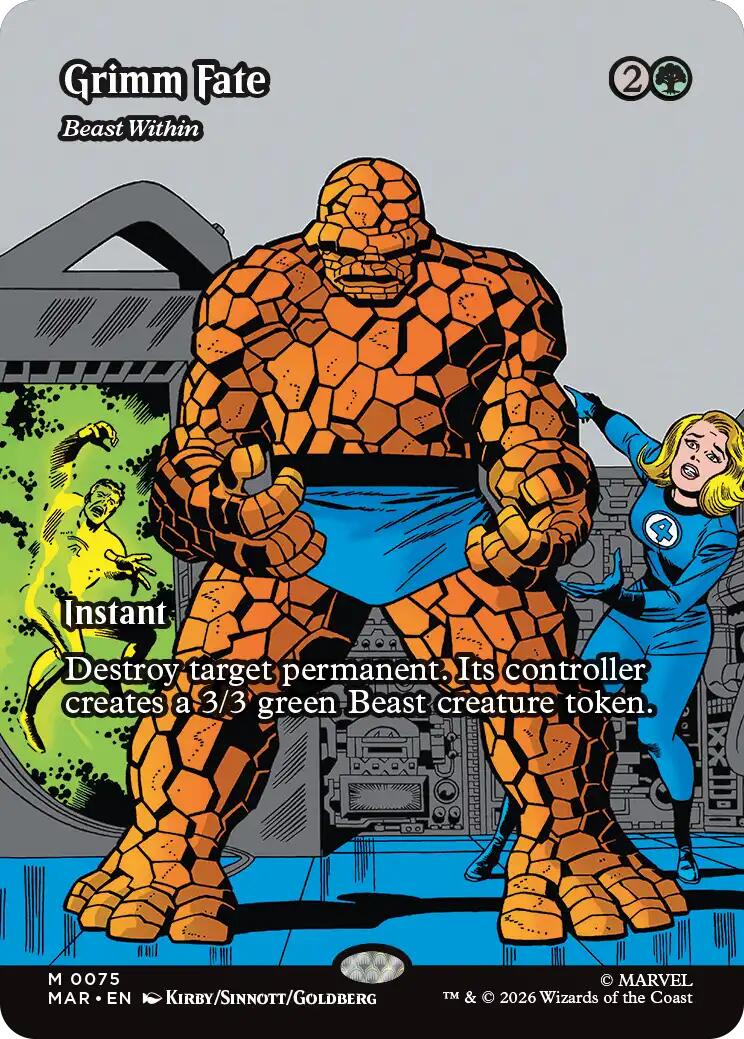 Grimm Fate - Beast Within (Borderless) [Marvel Universe: Eternal-Legal] | Black Swamp Games