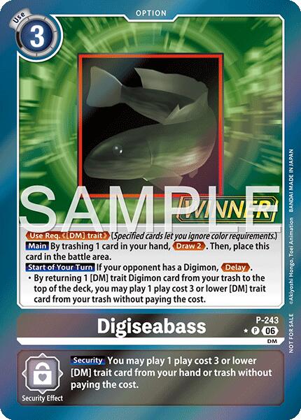 Digiseabass [P-243] (Official Store Tournament 2026 Vol. 3 Winner) [Promotional Cards] | Black Swamp Games