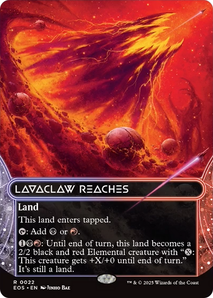 Lavaclaw Reaches (0022) (Borderless) [Edge of Eternities: Stellar Sights] | Black Swamp Games