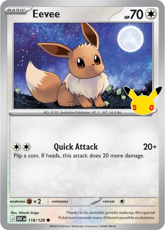 Eevee (118/128) [Mega Evolution: 30th Celebration] | Black Swamp Games