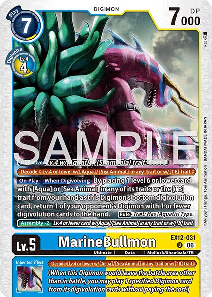MarineBullmon [EX12-031] [Digital World Shambala] | Black Swamp Games