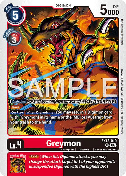 Greymon [EX12-010] [Digital World Shambala] | Black Swamp Games