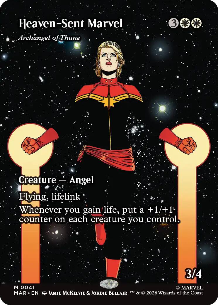 Heaven-Sent Marvel - Archangel of Thune (Borderless) [Marvel Universe: Eternal-Legal] | Black Swamp Games