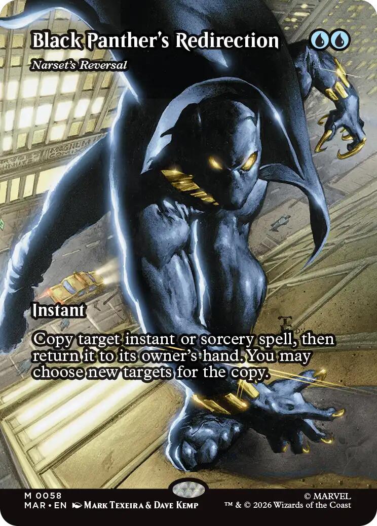 Black Panther's Redirection - Narset's Reversal (Borderless) [Marvel Universe: Eternal-Legal] | Black Swamp Games