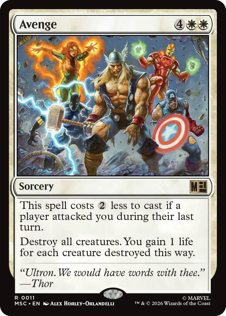 Avenge (Surge Foil) [Marvel Super Heroes Commander] | Black Swamp Games