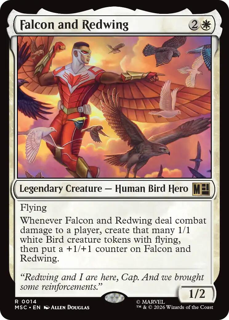 Falcon and Redwing (Surge Foil) [Marvel Super Heroes Commander] | Black Swamp Games