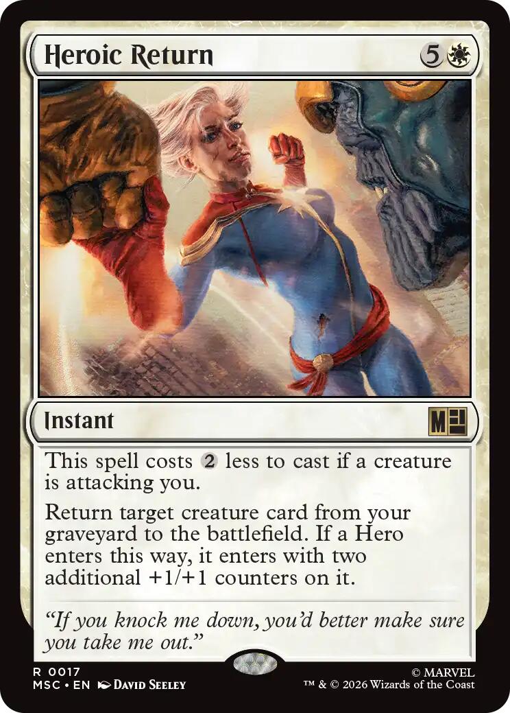 Heroic Return (Surge Foil) [Marvel Super Heroes Commander] | Black Swamp Games