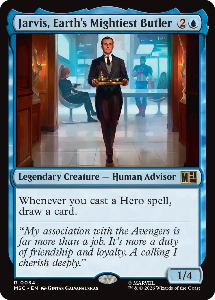 Jarvis, Earth's Mightiest Butler (Surge Foil) [Marvel Super Heroes Commander] | Black Swamp Games