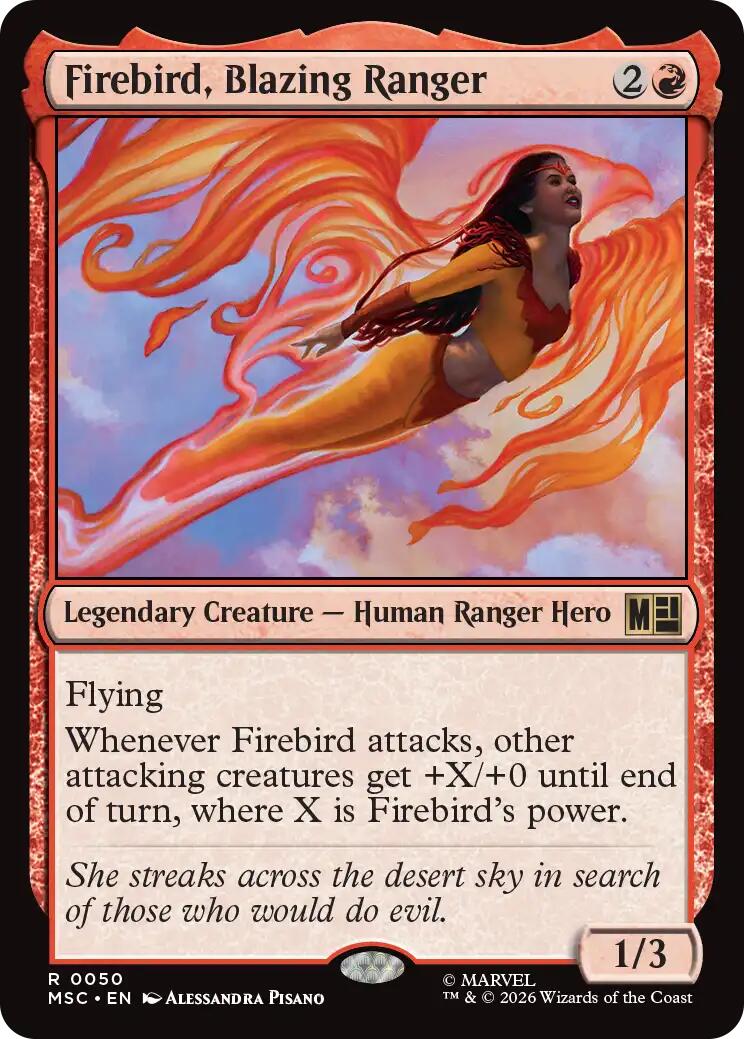 Firebird, Blazing Ranger (Surge Foil) [Marvel Super Heroes Commander] | Black Swamp Games
