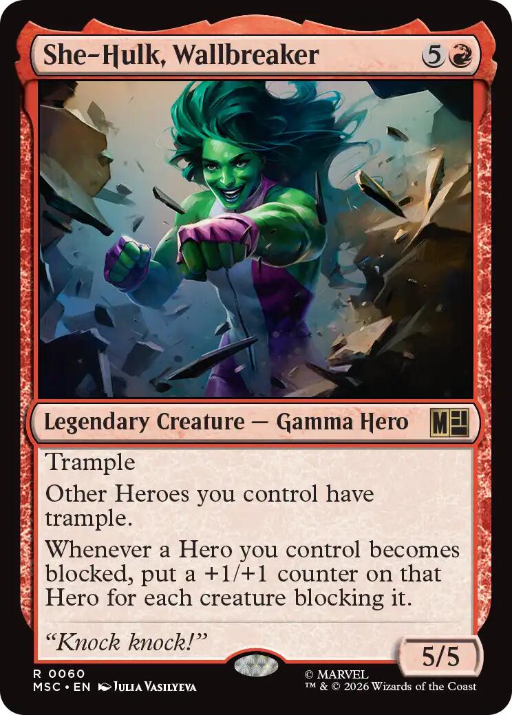 She-Hulk, Wallbreaker (Surge Foil) [Marvel Super Heroes Commander] | Black Swamp Games