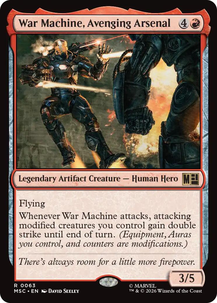 War Machine, Avenging Arsenal (Surge Foil) [Marvel Super Heroes Commander] | Black Swamp Games