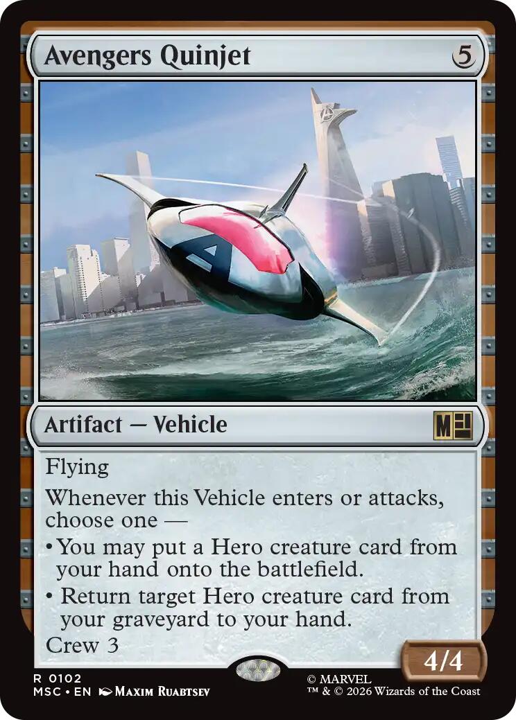 Avengers Quinjet (Surge Foil) [Marvel Super Heroes Commander] | Black Swamp Games