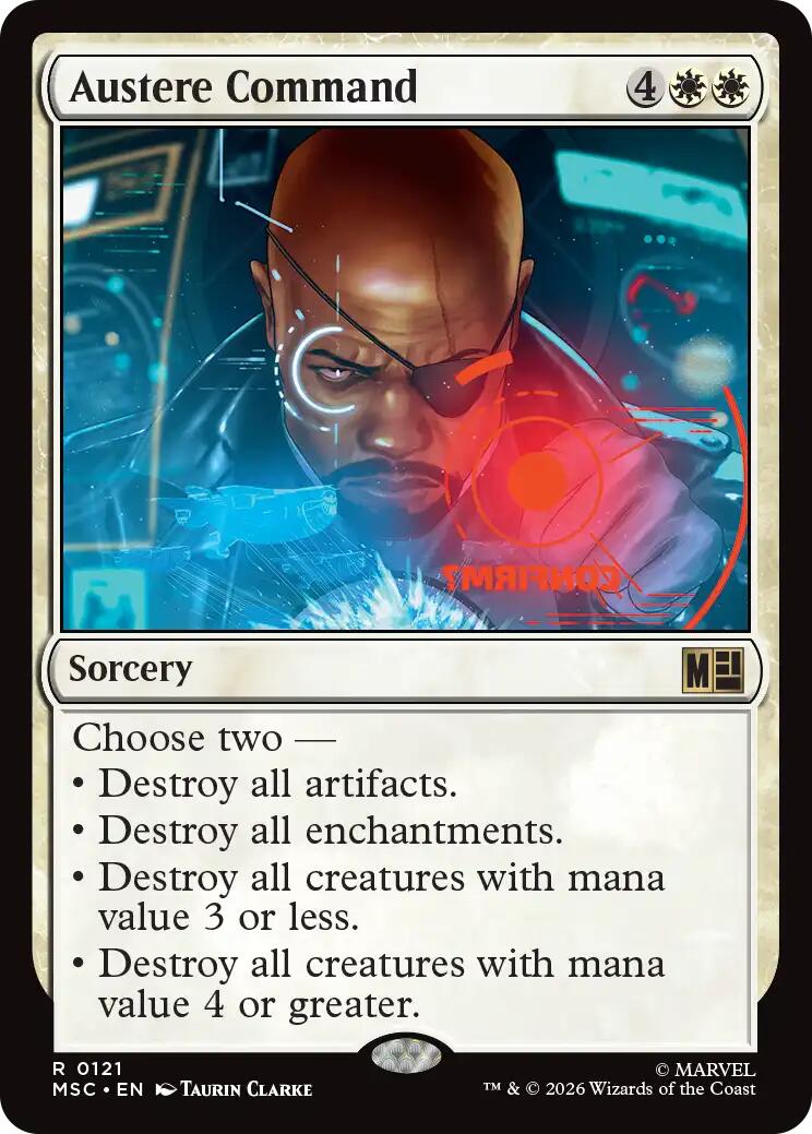 Austere Command (Surge Foil) [Marvel Super Heroes Commander] | Black Swamp Games