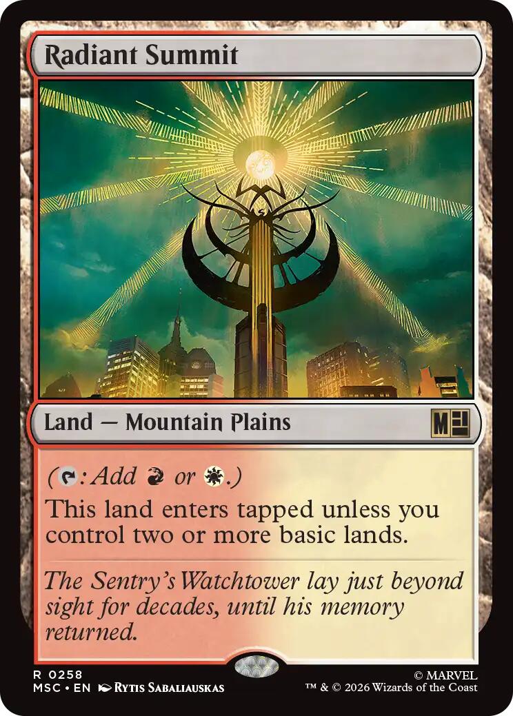 Radiant Summit (Surge Foil) [Marvel Super Heroes Commander] | Black Swamp Games