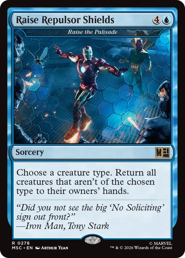 Raise Repulsor Shields - Raise the Palisade (Surge Foil) [Marvel Super Heroes Commander] | Black Swamp Games
