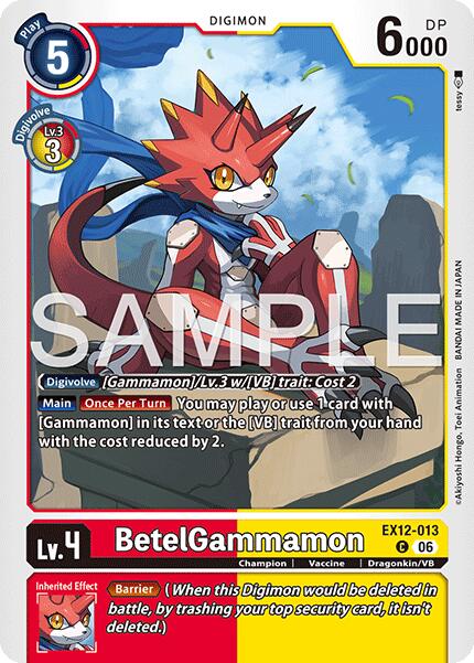 BetelGammamon [EX12-013] [Digital World Shambala] | Black Swamp Games