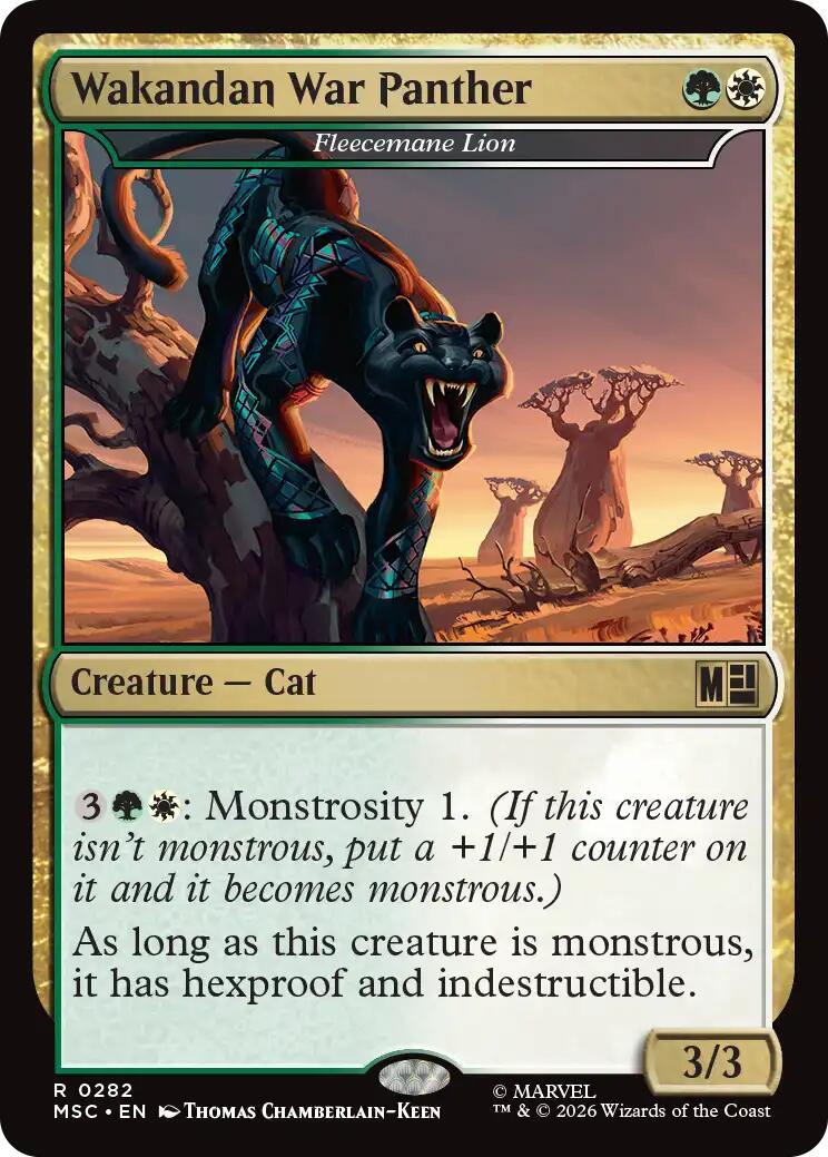 Wakandan War Panther - Fleecemane Lion (Surge Foil) [Marvel Super Heroes Commander] | Black Swamp Games