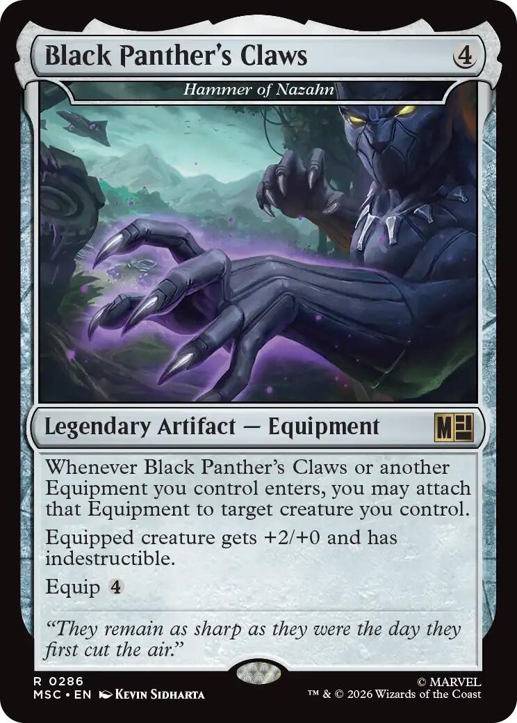 Black Panther's Claws - Hammer of Nazahn (Surge Foil) [Marvel Super Heroes Commander] | Black Swamp Games
