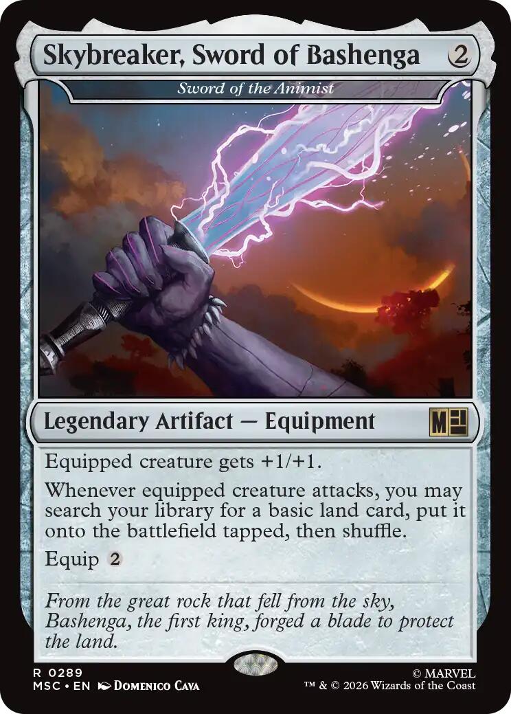 Skybreaker, Sword of Bashenga - Sword of the Animist (Surge Foil) [Marvel Super Heroes Commander] | Black Swamp Games