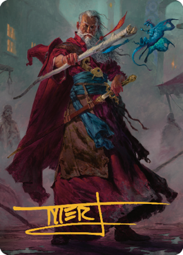 Elminster Art Card (64) (Gold-Stamped Signature) [Commander Legends: Battle for Baldur's Gate Art Series] | Black Swamp Games