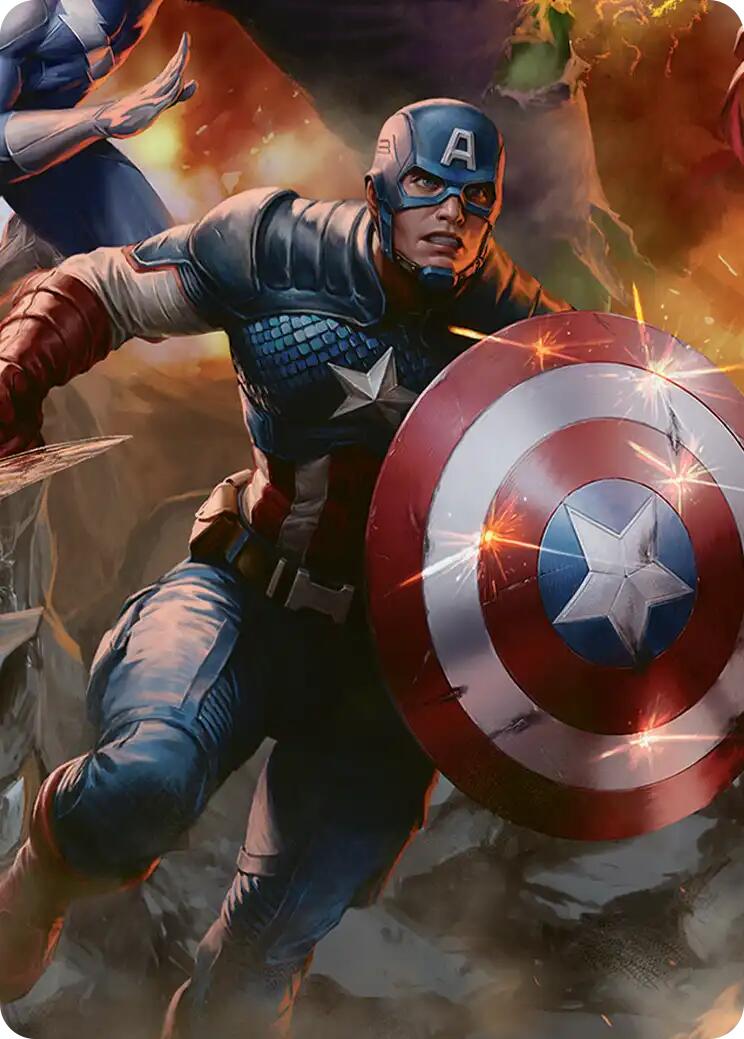 Captain America, Unbowed Art Card [Marvel Super Heroes Art Series] | Black Swamp Games