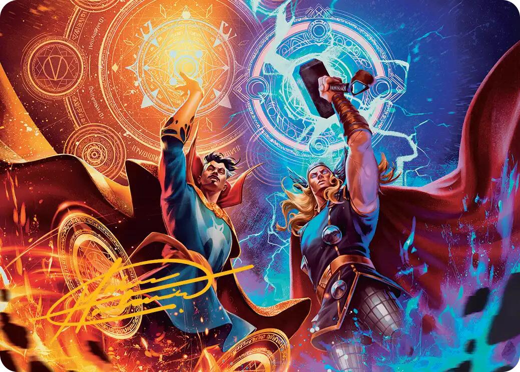 We Say Thee Nay! Art Card (Gold-Stamped Signature) [Marvel Super Heroes Art Series] | Black Swamp Games