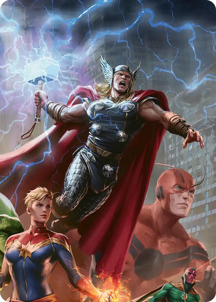 Thor, Guardian of Midgard Art Card [Marvel Super Heroes Art Series] | Black Swamp Games
